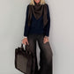 Weicher Basic Pullover - marine
