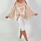 Satin-look tunic - gold