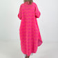 Long Muslin Blouse - neon pink