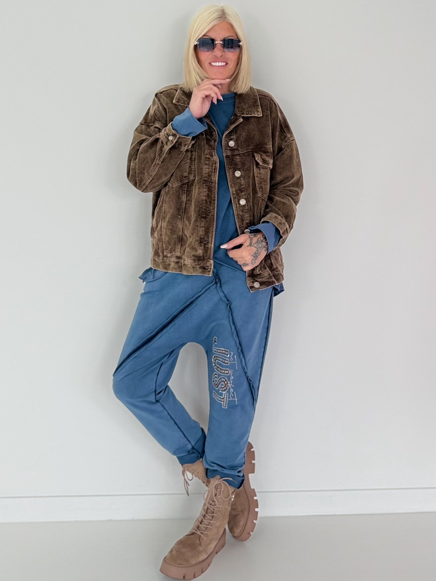 Oversized Kordjacke - schoko