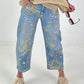 Jeans with sun motif - denim