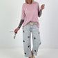 T-shirt with half sleeves - pink