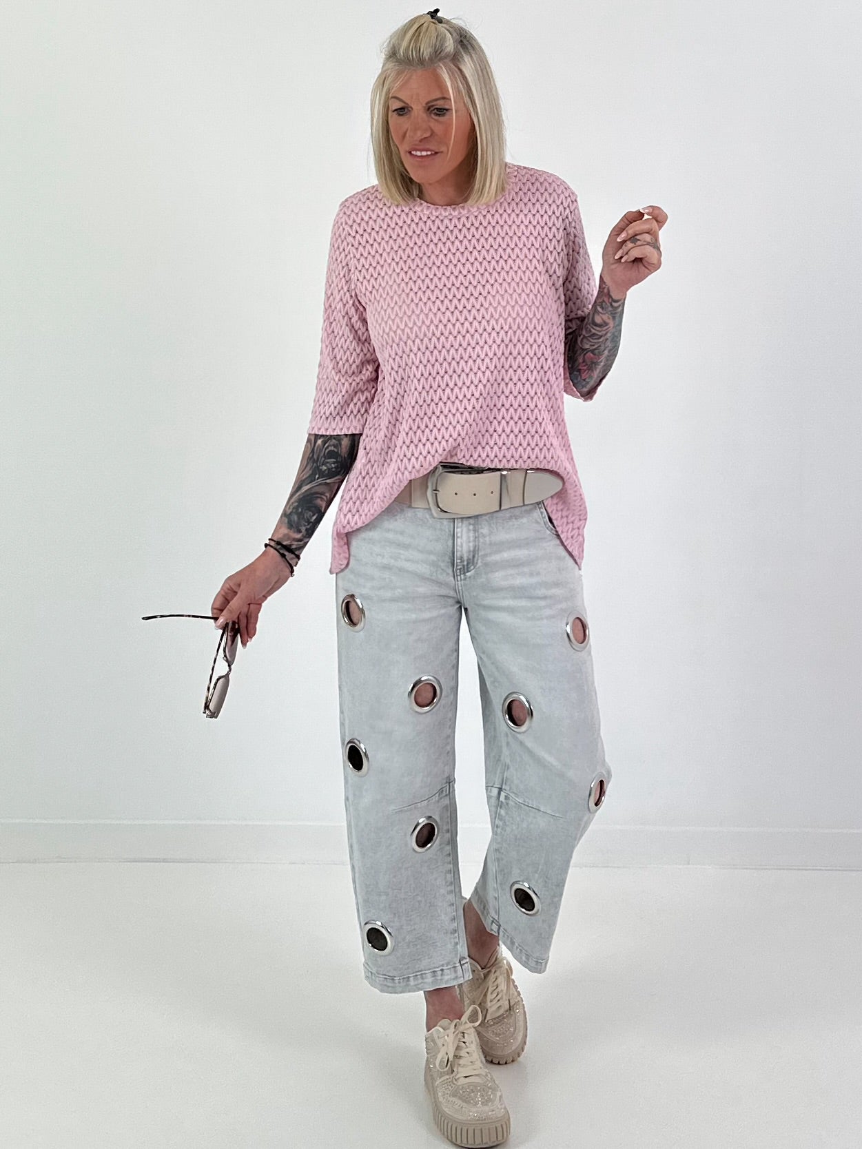 T-shirt with half sleeves - pink
