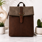 Backpack in vintage leather look - coffee -soil