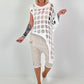 Shirt with all-over cut-outs and eyelets - white (available from 05/11/26)