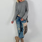 Oversized Shirt stone washed - anthrazit