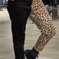 Suede-look trousers model "Two-Face" - black-leo