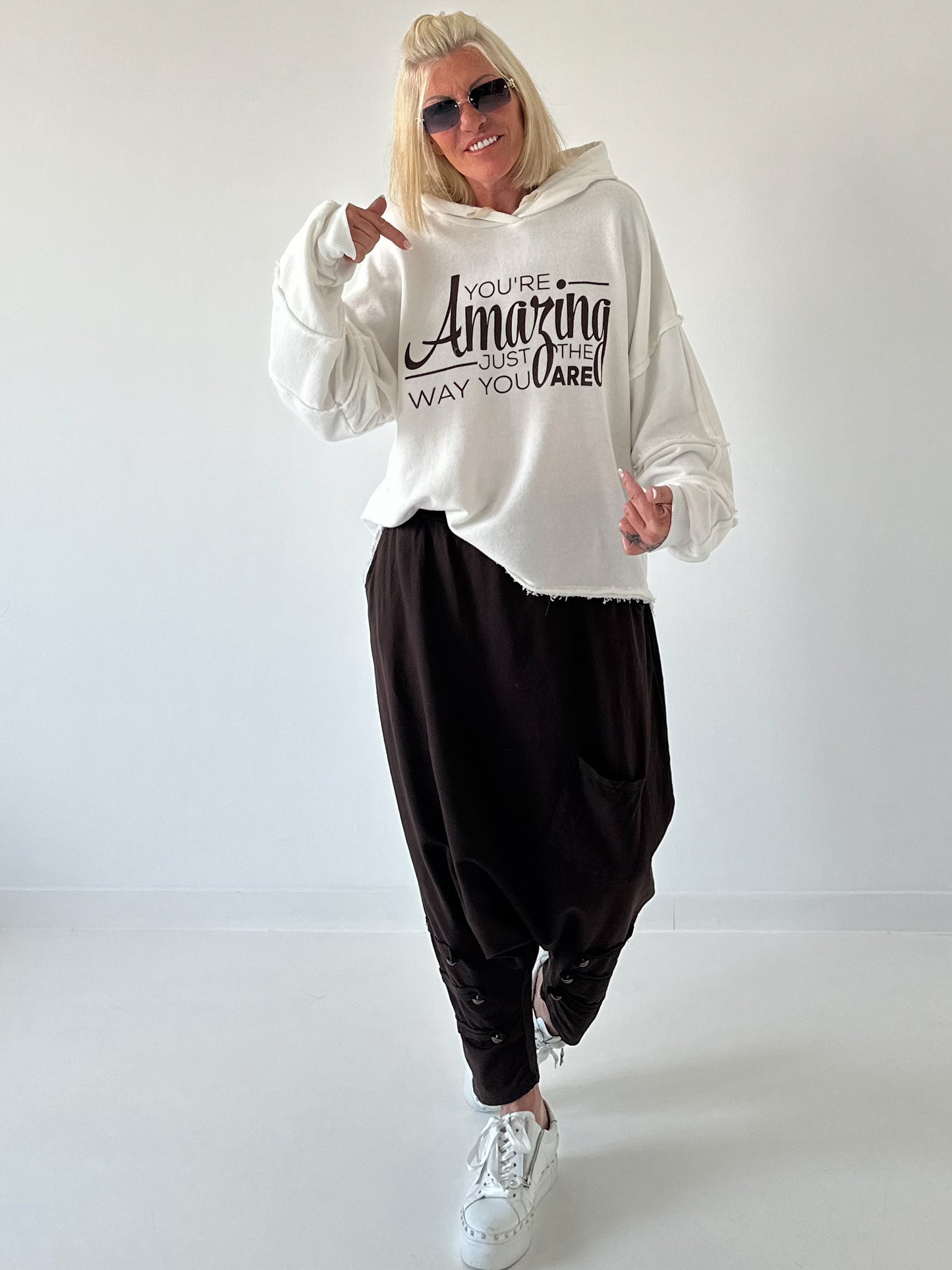 Hoodie Amazing - weiss