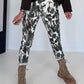 Cargo trousers with camouflage print - white-olive-multicoloured