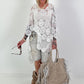 Crochet tunic with pattern - white