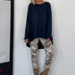 Basic Shirt mit Rundhalsausschnitt - marine