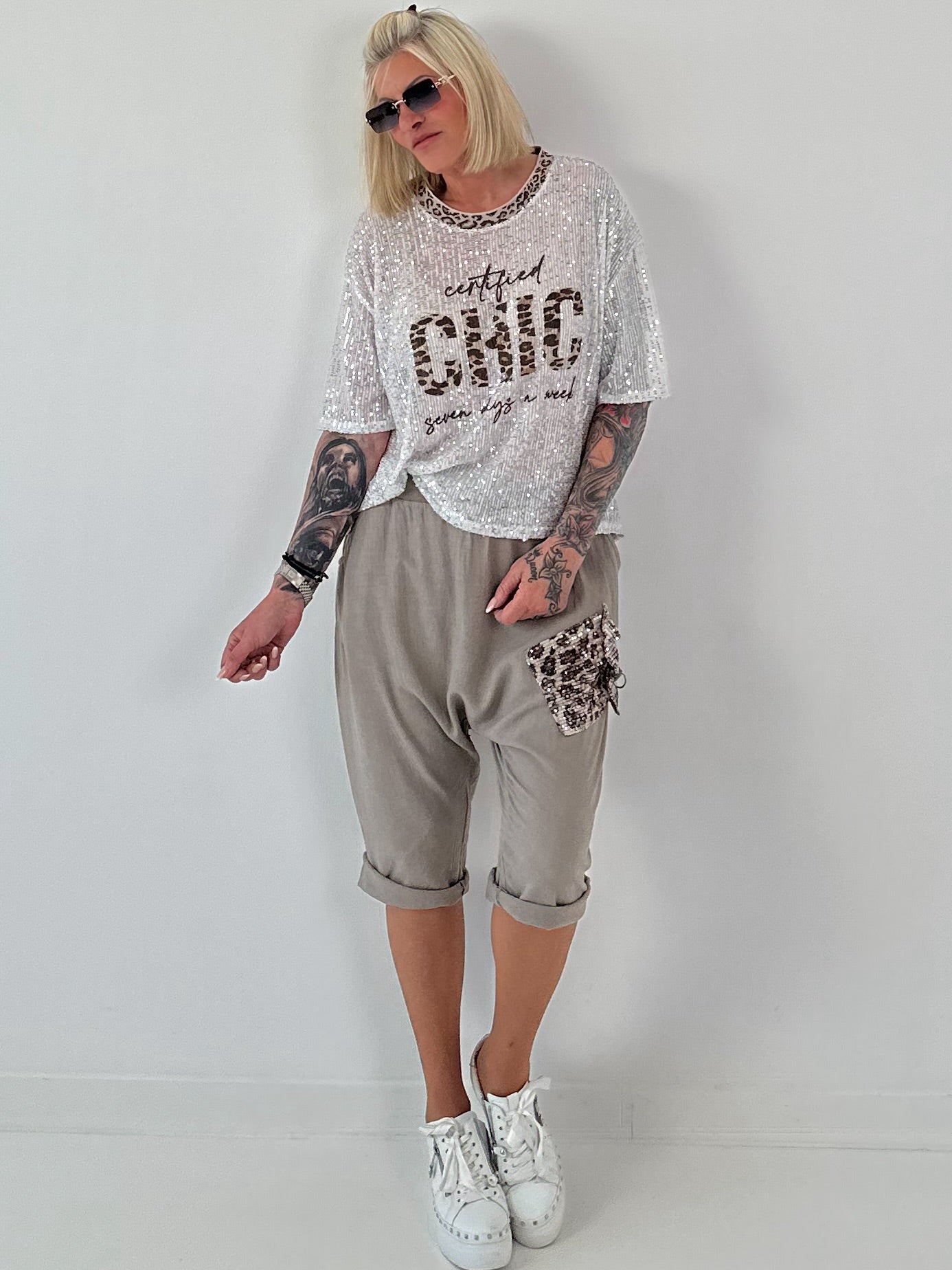 Sequin Shirt SOHO New York - silver-blue