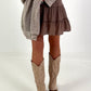 Ruffled skort - taupe