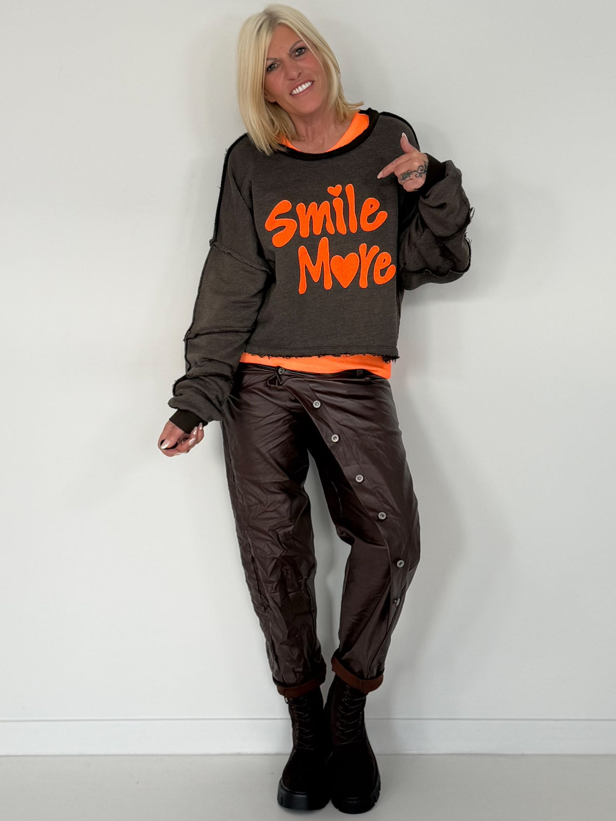 Sweater Smile More - mokka