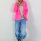 Linen Blazer - neon pink