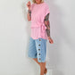 Blouse shirt with side tie knot - pink