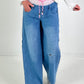 Jeansbroek model "Vichy Layer" - denim roze