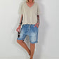 Short denim baggy shorts