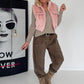 Vest in knusse imitatiebontlook - roze