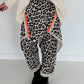 Haremhose im Leo-Print - beige-mehrfarbig