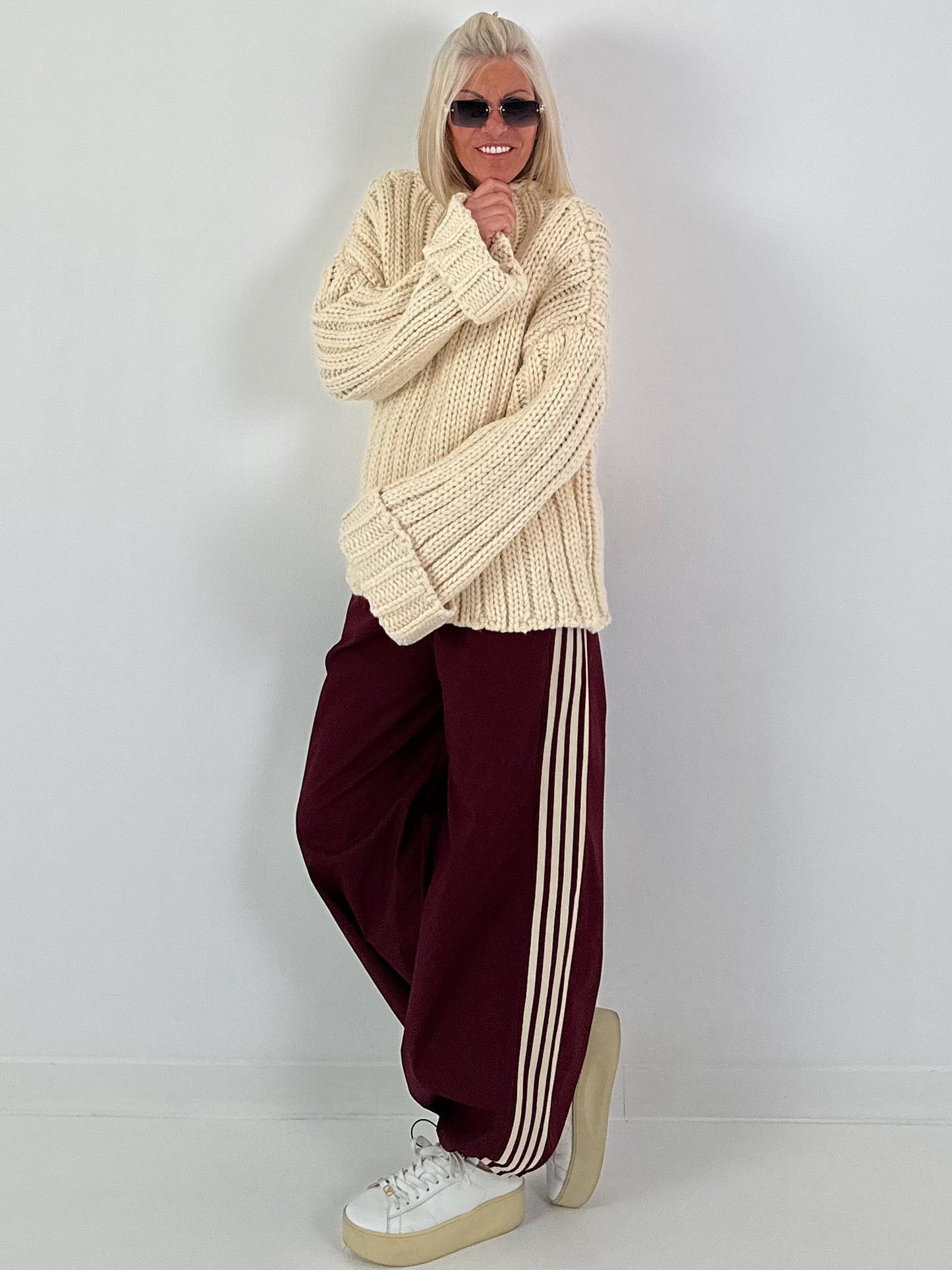 Chunky knit sweater - beige