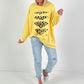 Sweater with cut-outs - yellow