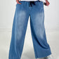 Jeans mit elastischem Bund - denim