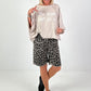 Sweat Short Leo mit Nieten - taupe