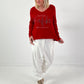 V-hals pullover model "Always Authentic" - rood