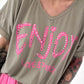 T-Shirt Smile - neon pink