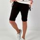 Shorts with elastic waistband - chocolate