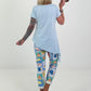 T-Shirt asymmetrisch - hellblau
