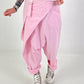 Baggy Hose mit Überwurf - rosa