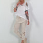 Linen Cut-Out Shirt - white