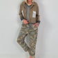 Jacke mit Pailletten Taschen- taupe