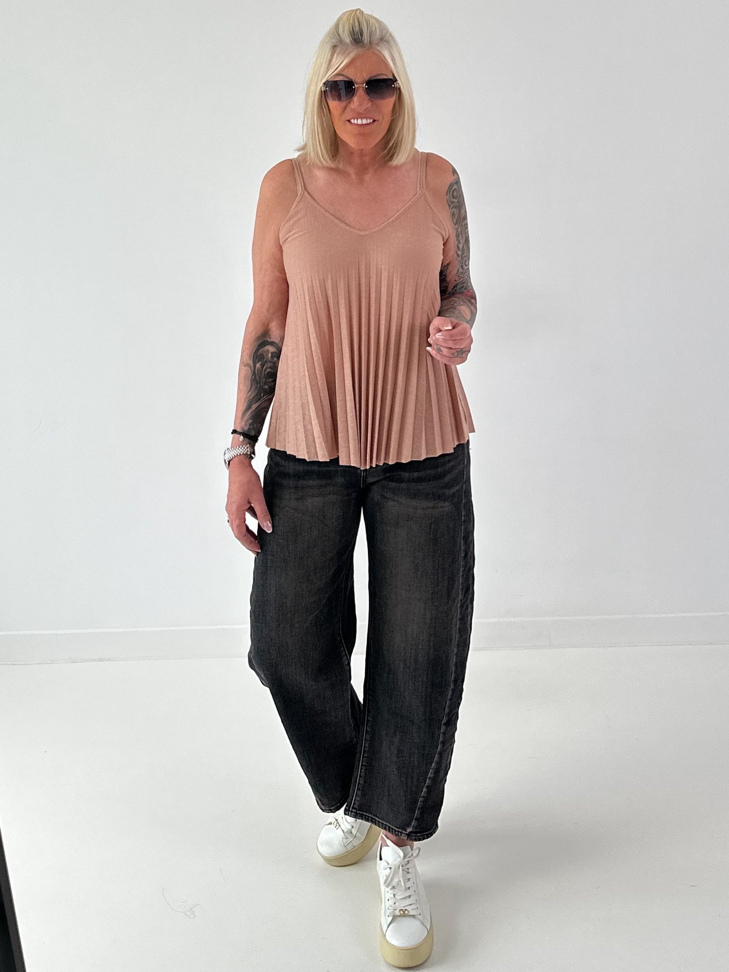 Plissee Top - rose gold