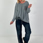 Shirt met 3D Leo letters - grijs