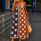 Luftiges Sommerkleid mit Print - mokka - mehrfarbig