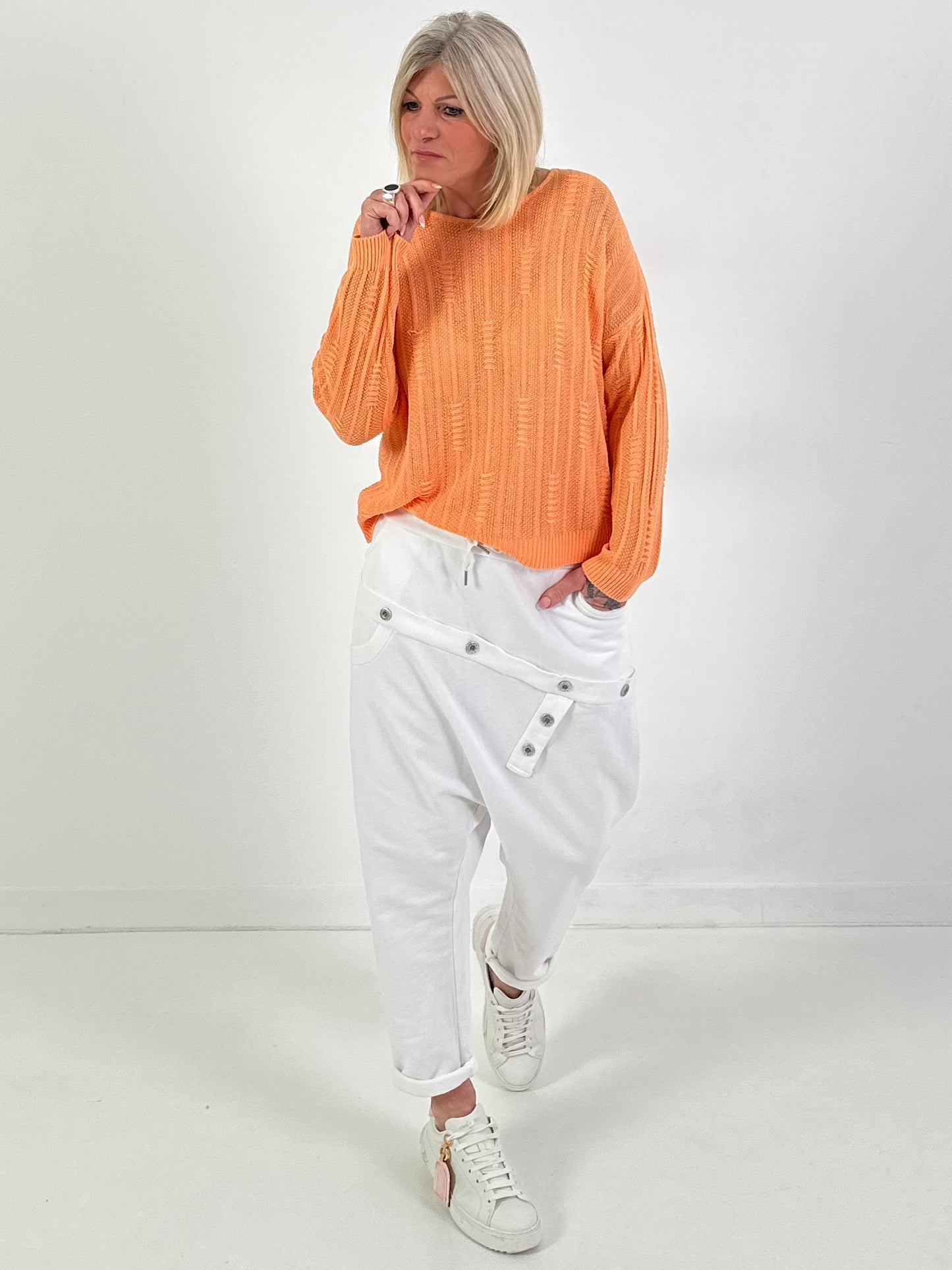 Strickpullover Modell "Soft Breeze" - apricot