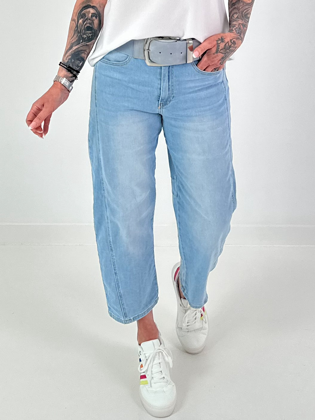 Flesje jeans - licht denim