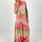 Two-piece set with pattern and Lurex - pink-mint-beige