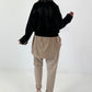 Vintage Blouson in leather look - black