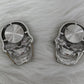 Magnetbrosche Modell "Crystal Skull Glam" - silber