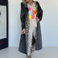 Mantel mit Kapuze Yes I Will Rise - mausgrau