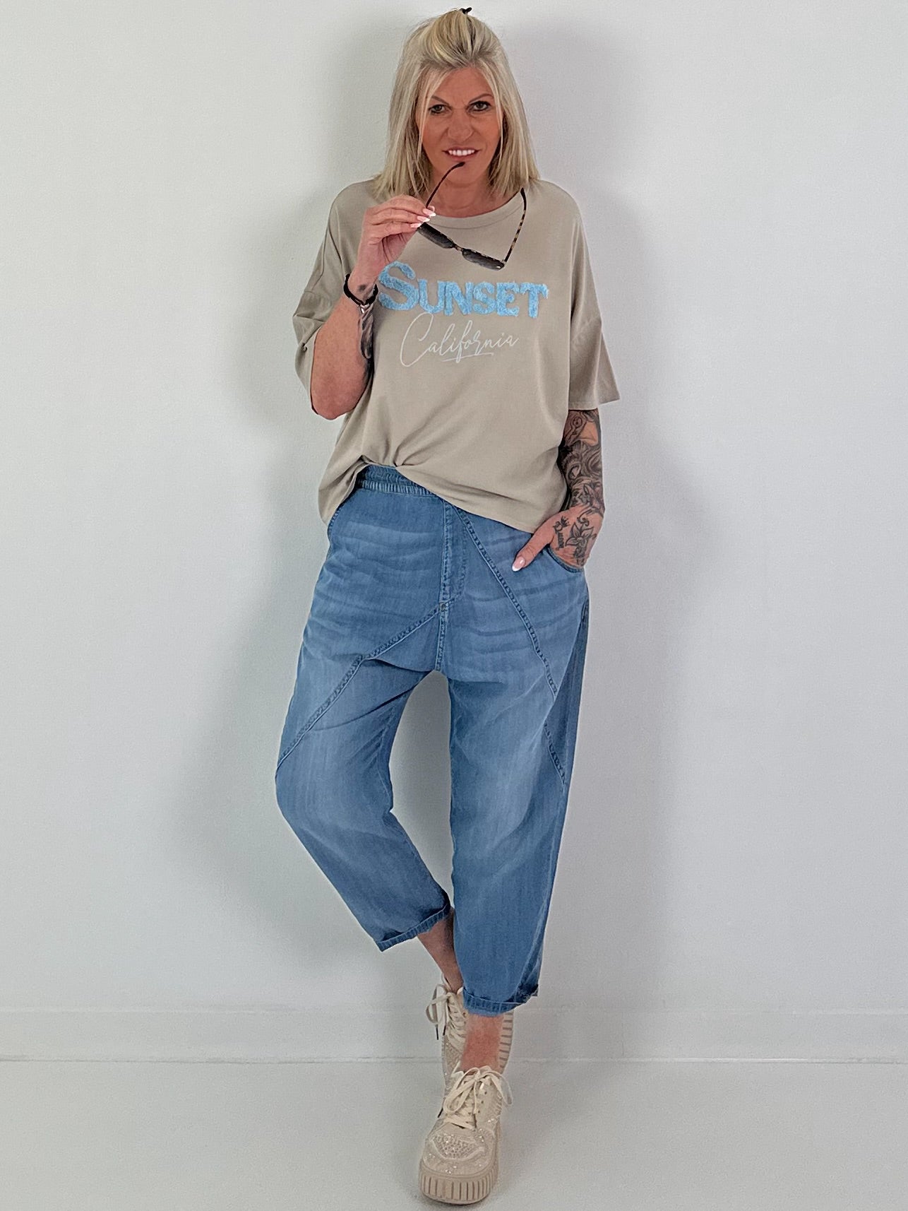 Oversized Shirt Sunset - beige