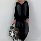 Lässiges Sweatshirt im Used-Look - schwarz