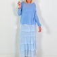 Leichter Strickpullover - hellblau
