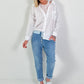 Bluse mit Spitzentop - weiss
