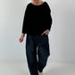 Sweatshirt SWEET mit Leo-Print - schwarz