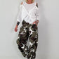 Balloon Linen Trousers with Fringe Details - taupe